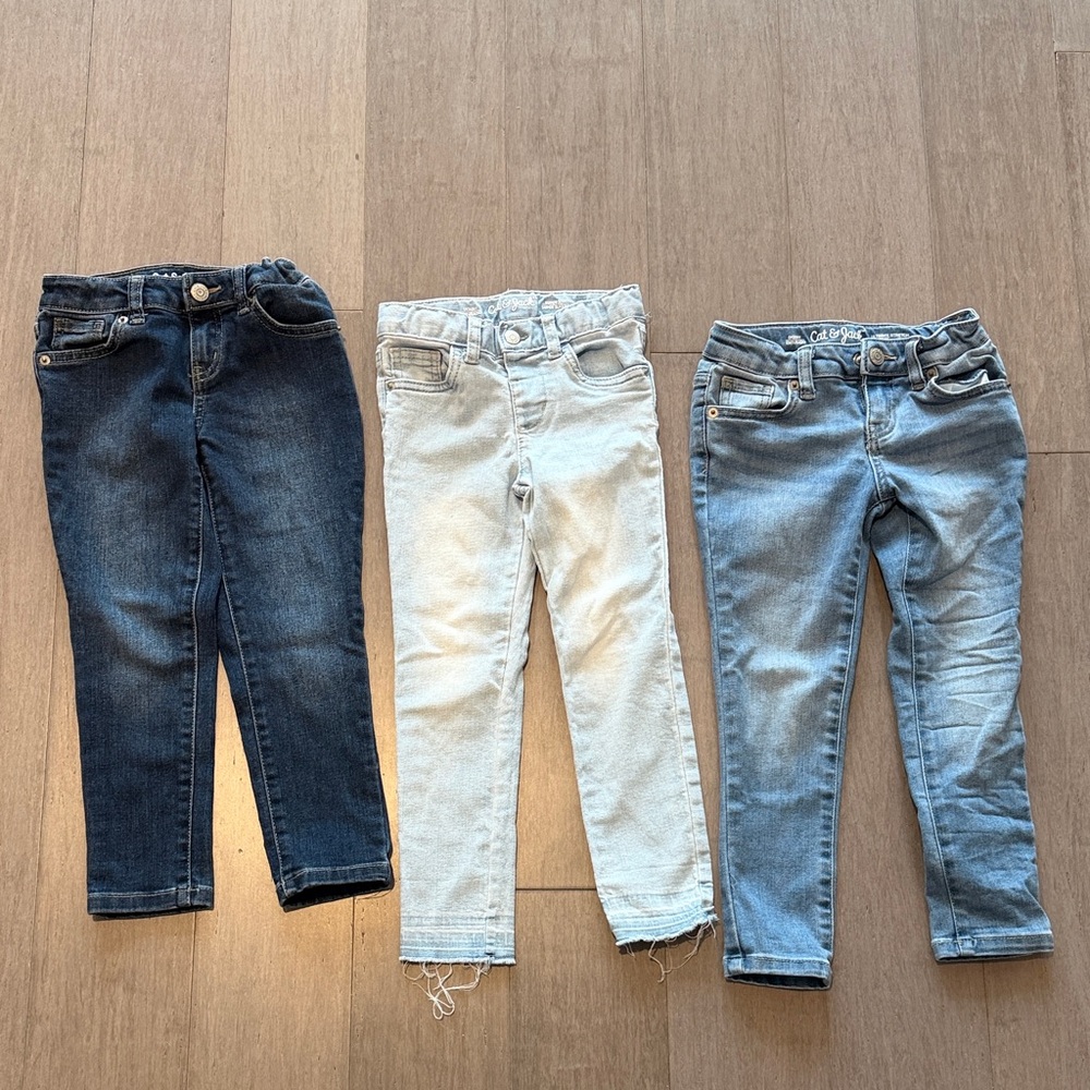 Stylish Kids Denim Jeans Set - Blue, White, Light Blue size 5 Cat & Jack